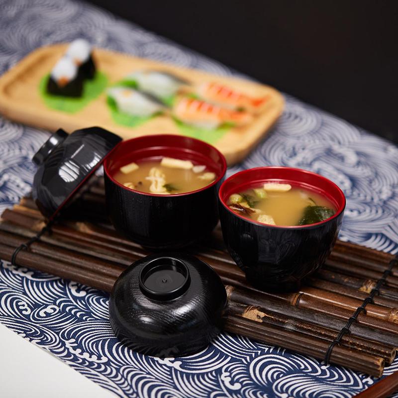 2 Tone Miso Soup Bowl with Lid - Meal Prep With Rice review and price