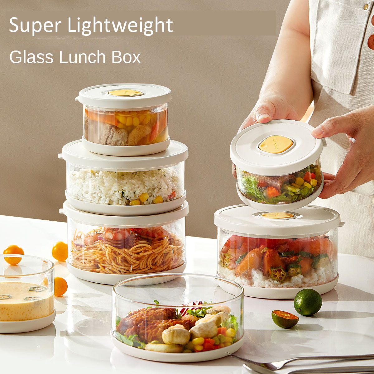 Glass Bowl with Airtight Cover - Meal Prep With Rice review and price