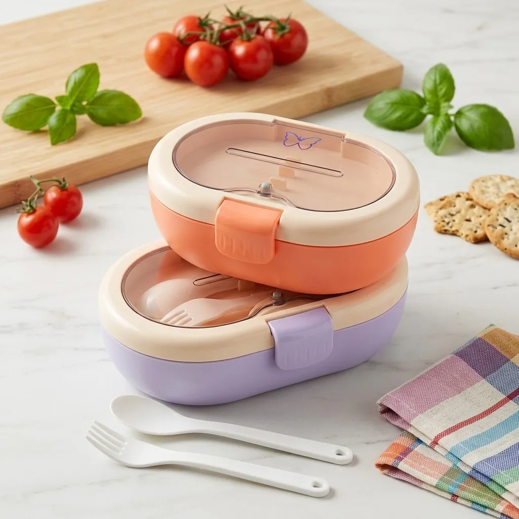 Plastic Bento Lunch Box with C - Meal Prep Or Prep Meal review and price