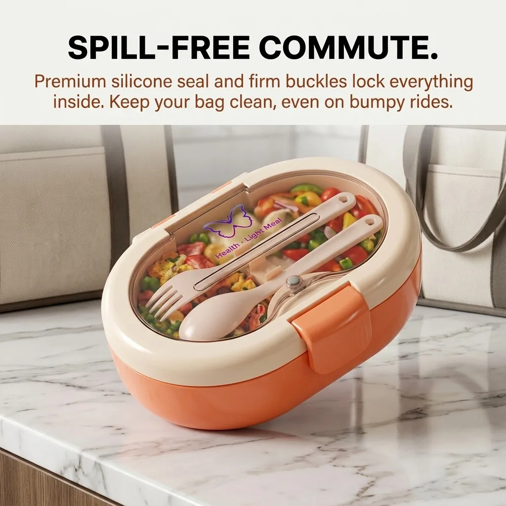 Plastic Bento Lunch Box with C - Meal Prep Or Prep Meal review and price
